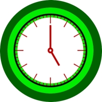 Deadline badge with clock